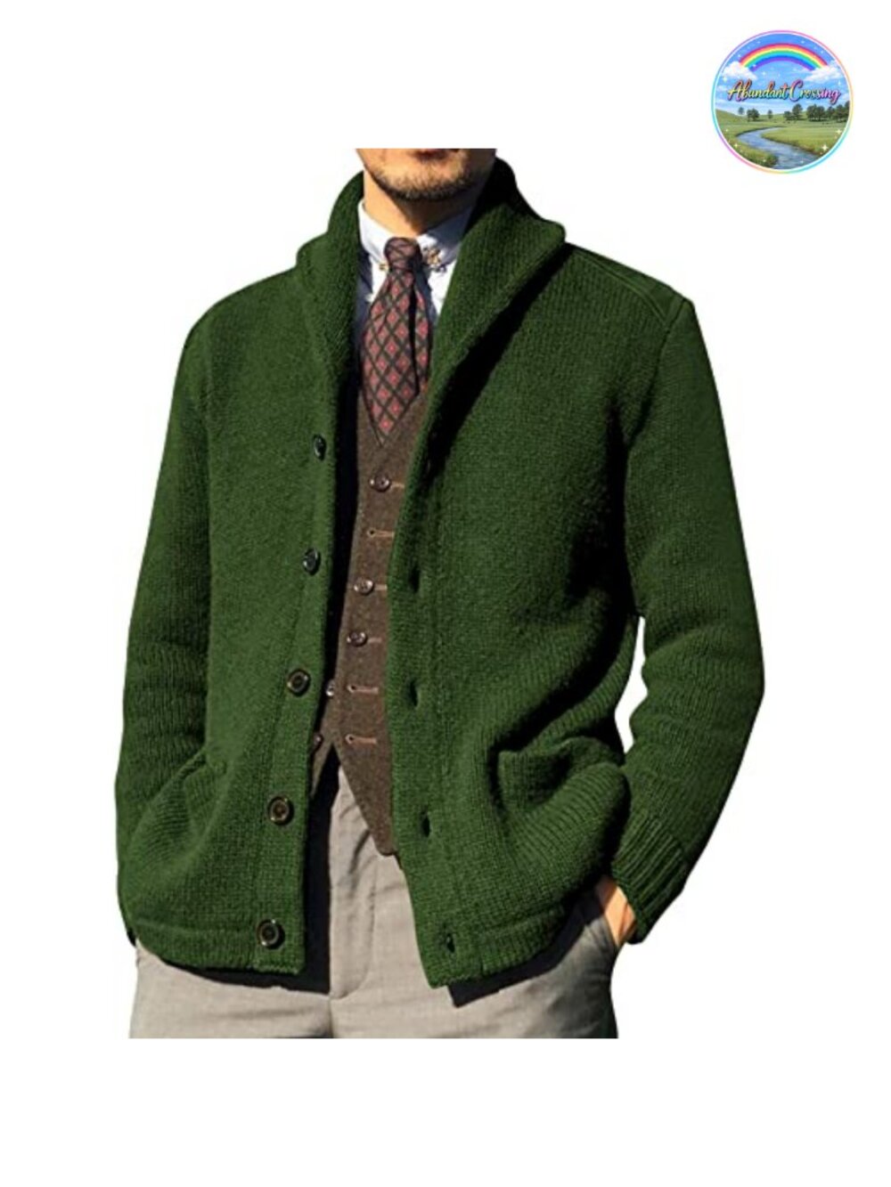 Men's Shawl Collar Cable Knit Cardigan, Button Down Long Sleeve Sweater,
